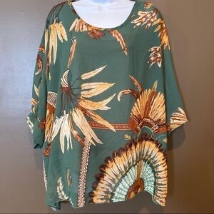 Sheer Indian Headdress Blouse